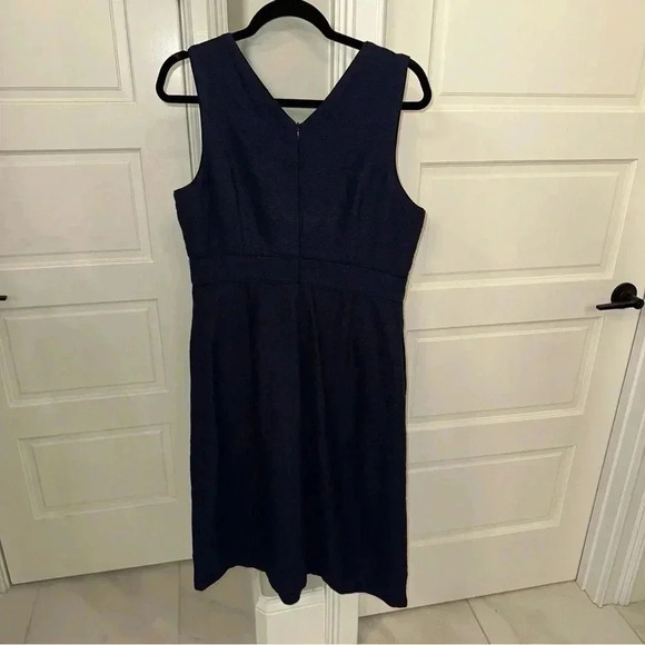 J McLaughlin Women’s  8 Navy Blue Estrella Dress Sleeveless V Neck Pockets Lined - Picture 6 of 7